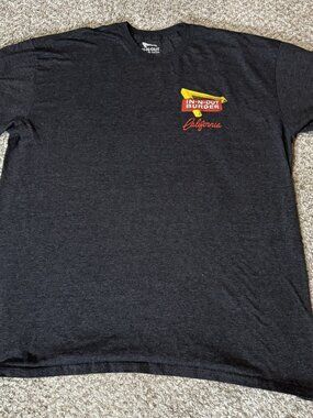 In-N-Out Burger California T-Shirt Men's XL Beach Sunset Graphic Gray Short